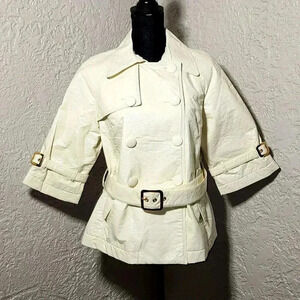 ING CREAM SHORT 3/4 Sleeve Polyurethane coated rain jacket